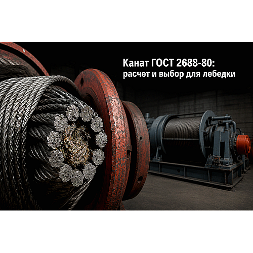 Канат стальной ГОСТ 2688-80: конструкция, разрывные нагрузки и правила выбора для лебедок в Казахстане