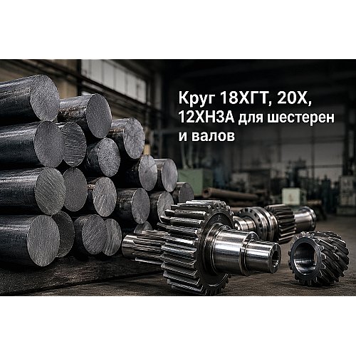 Круг стальной цементуемый 18ХГТ, 20Х, 12ХН3А и 20ХН3А: выбор проката для шестерен, валов и редукторов