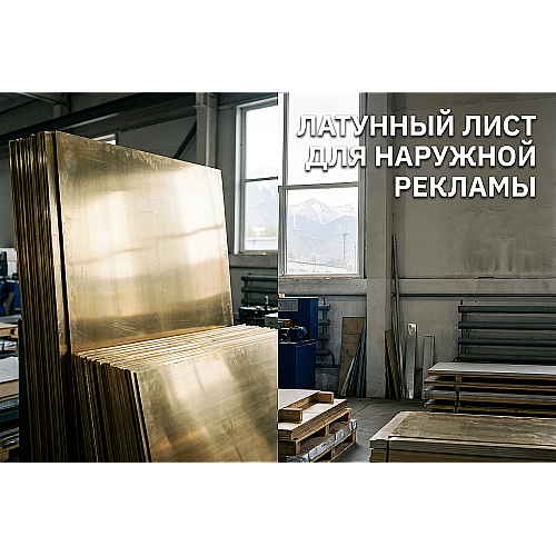 Латунный лист для наружной рекламы и вывесок в Алматы: выбор марки и правила ухода