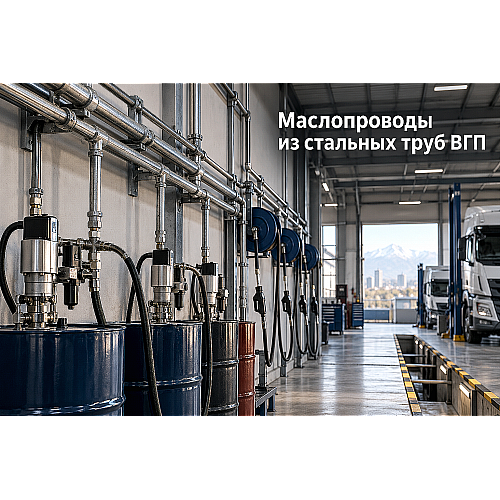 Маслопроводы централизованной маслораздачи из стальных труб ВГП: расчет диаметров, давление насосов и монтаж в Алматы
