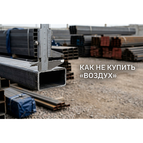 Как не купить «воздух»: проверка толщины стенки прямоугольной трубы при закупке в Алматы