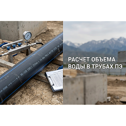 Расчет объема воды в трубах ПЭ-100: как не ошибиться при заполнении и опрессовке систем в Алматы
