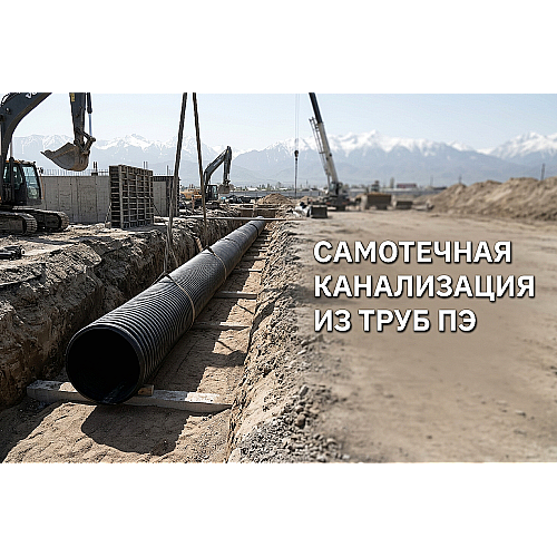 Самотечная канализация из труб ПЭ-100 в Алматы: почему полиэтилен надежнее ПВХ в сейсмозоне