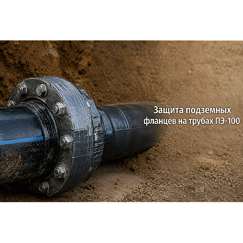 Защита стальных фланцев и крепежа на трубопроводах ПЭ-100 от грунтовой коррозии: термоусаживаемые манжеты, петролатумные ленты и мастики в Алматы